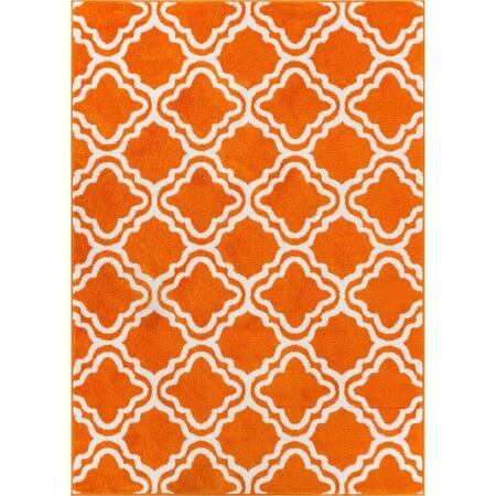 WELL WOVEN Calipso Kids Rug, Orange - 3 ft. 3 in. x 5 ft. 9494